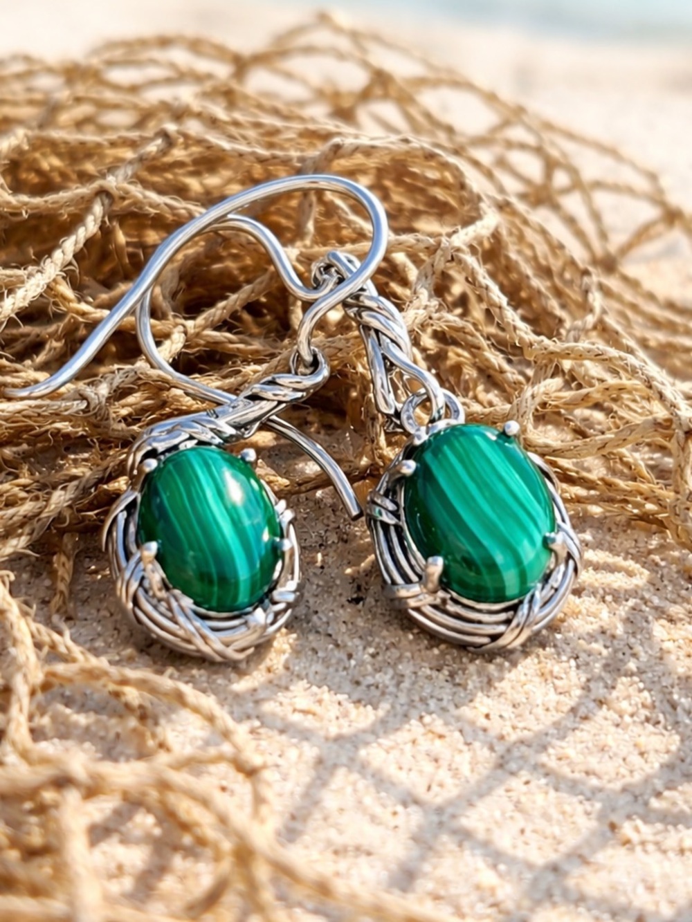NEW! Malachite Earrings